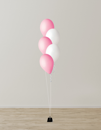 Five Pearl Helium Balloons