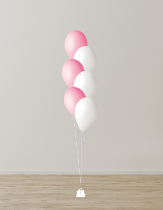 Six Helium Latex Balloons