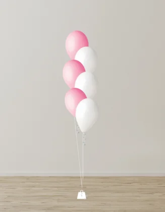 Six Helium Latex Balloons