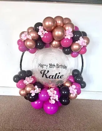 Hoop Katie Magenta and Black