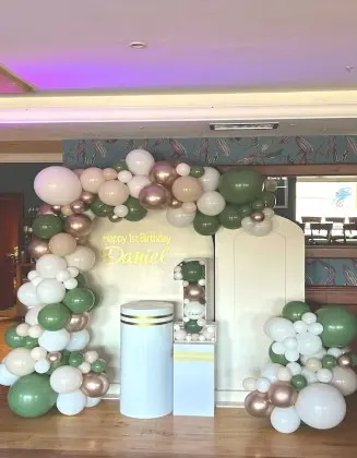 Daniel Backdrop with Balloon Arch