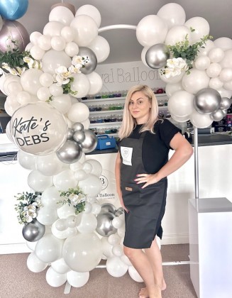 White with flowers Decor