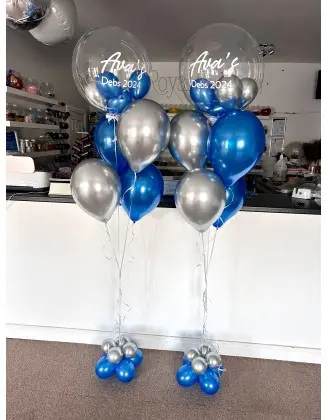 One bunch Debs Silver and Blue