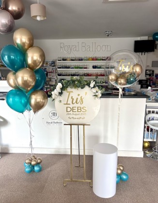 Gold and Teal Debs Iris