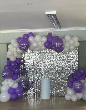 Silver sequin Wall with...