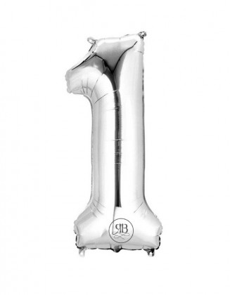 40" Balloon Silver Number 1