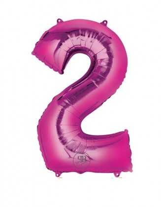 32" Balloon Pink Number 2