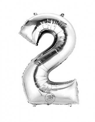 32" Balloon Silver Number 2