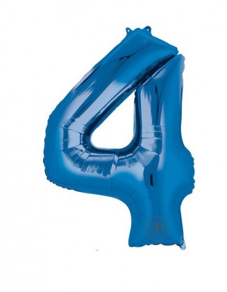 40" Balloon Blue Number 4