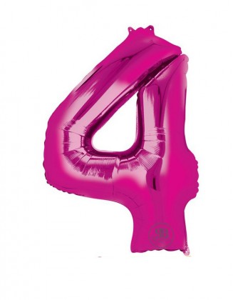 40" Balloon Pink Number 4