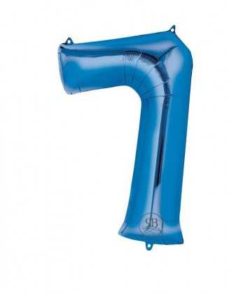 40 Inch Blue Number 7 Helium Balloon