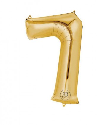 40" Foil Balloon Gold Number 7