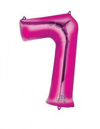 40 Inch Pink Number 7 Helium Balloon