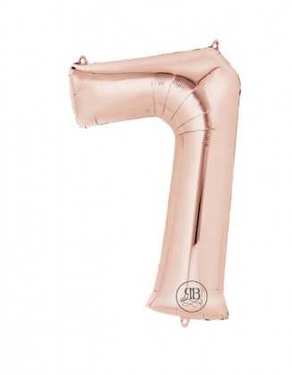 40 Inch Rose Gold Number 7 Helium Balloon