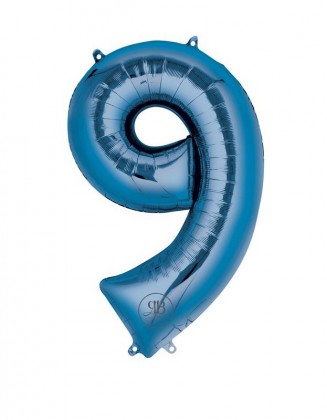 40" Foil Balloon Blue Number 9