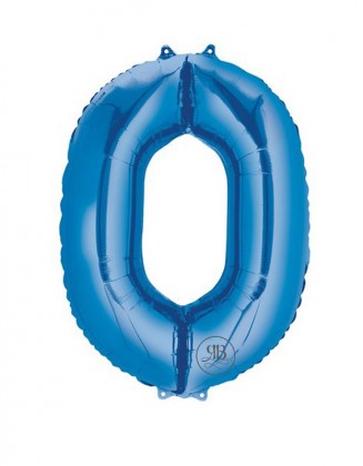 40" Foil Balloon Blue Number 0