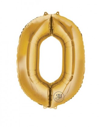 40" Foil Balloon Gold Number 0