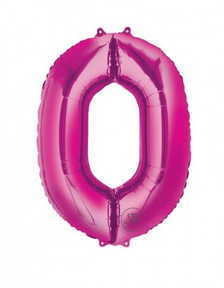 40" Foil Balloon Pink Number 0