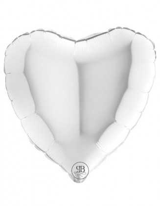 18" White Heart Foil Balloon for Celebrations
