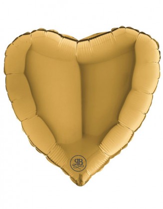 Gold Heart  Foil Balloon 18"