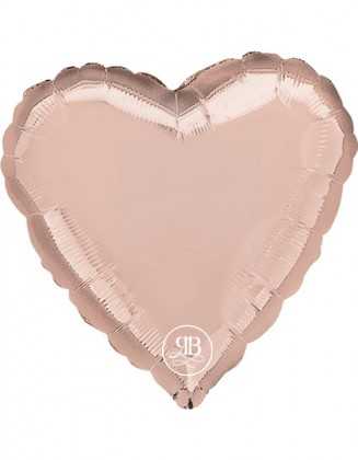 18 Inch Rose Gold Heart Foil Balloon for Elegant Celebrations