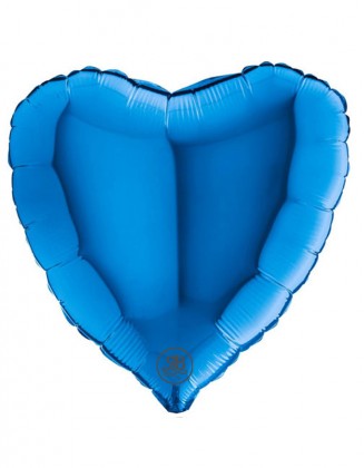 Blue Heart Foil Balloon 18"