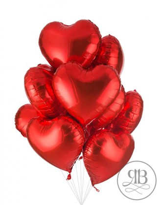 Valentine's red Hearts 18''