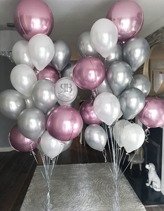 Bouquet of latex Chrome and Pearl mixed with ORBZ