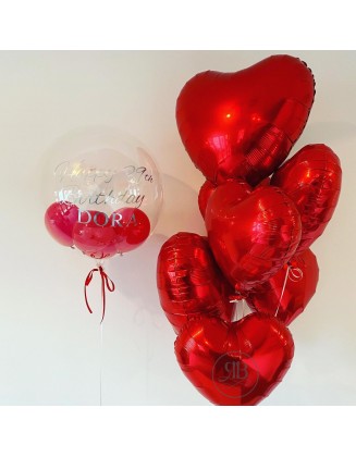 Valentine's Bespoke Balloon an Foil Heart