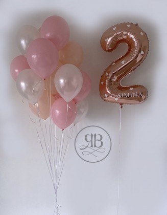 Full Bespoke Number and bouquet balloons