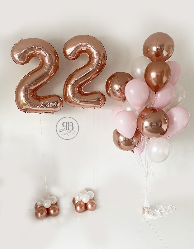 Bouquet Ballons Rose Gold