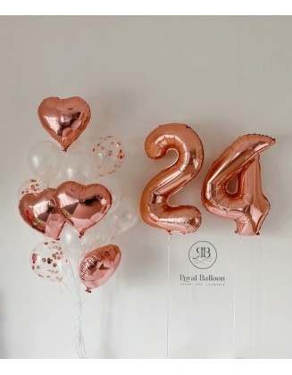 Any 2 numbers with huge latex/foil bouquet