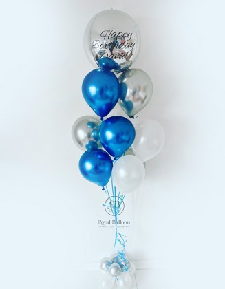 Bouquet of latex with Bespoke ORB 22'' Foil