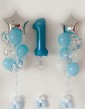 First Birthday Helium Bouquet of balloons