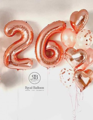 Any 2 numbers and a bouquet of balloons