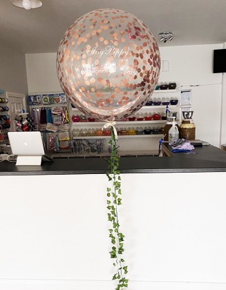 Rose Gold Huge 3 Ft Confetti Balloon