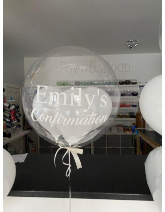 White Bobo Bespoke Balloon 24''