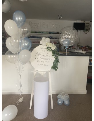 Blue and white Display Balloons