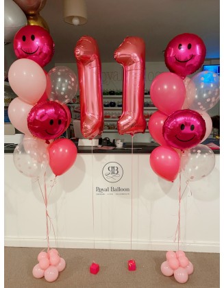 Pink Smiley Helium Package