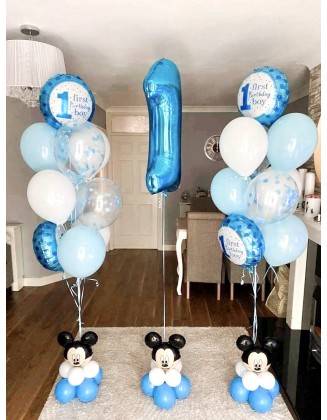 First Birthday Mickey theme helium Balloons